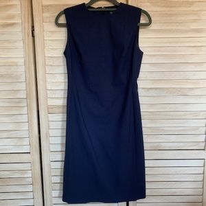 Theory Sheath Dress in Good Wool, Size 00, Sea Blue